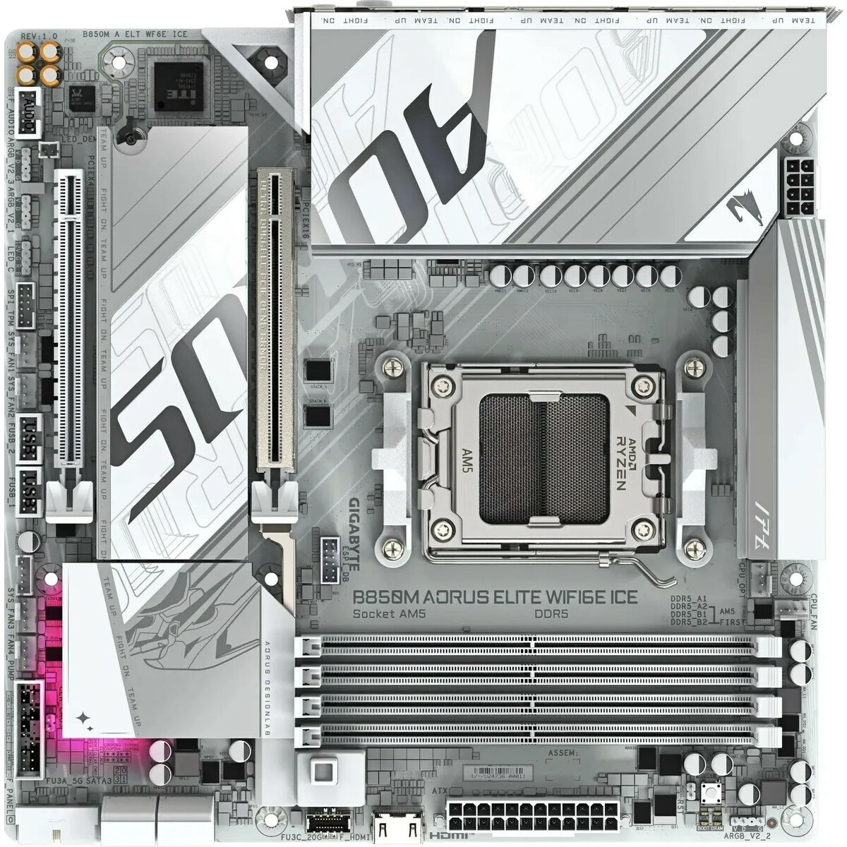 Материнская плата Gigabyte B850M AORUS ELITE WIFI6E ICE