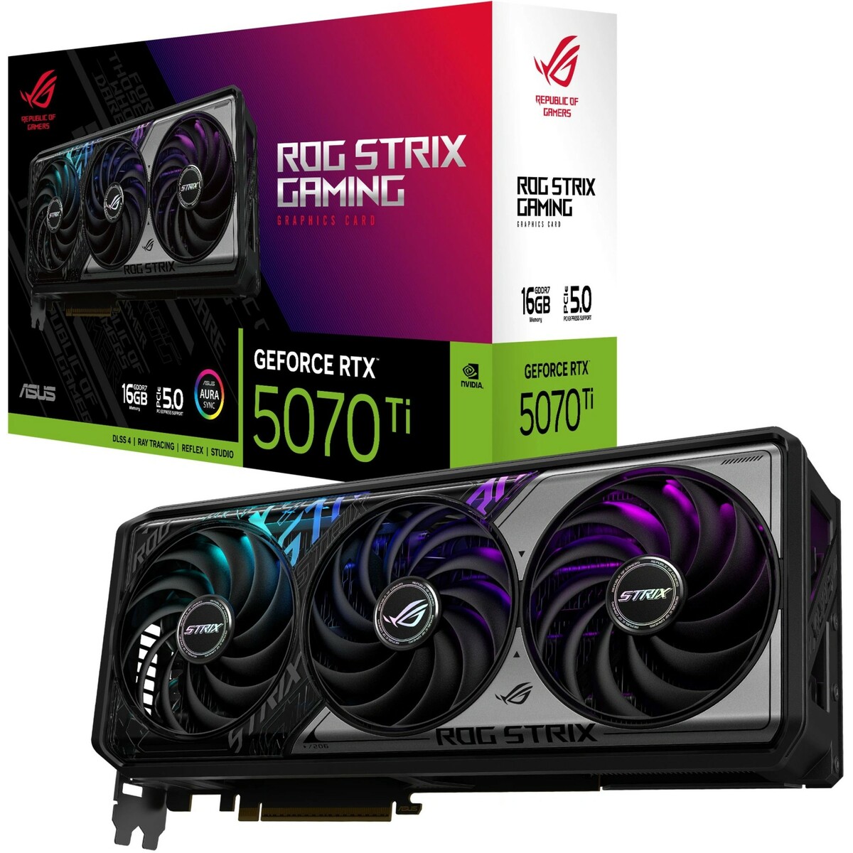 Видеокарта Asus GeForce RTX 5070TI ROG STRIX GAMING 16Gb (ROG-STRIX-RTX5070TI-16G-GAMING)