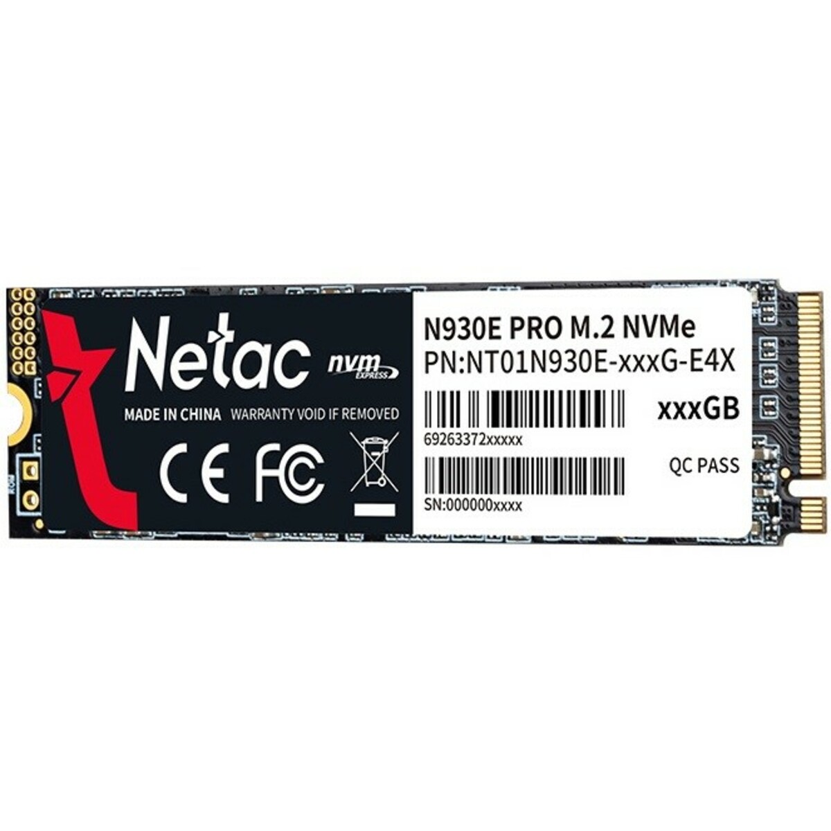 Накопитель SSD Netac PCI-E 3.0 x4 512Gb NT01N930E-512G-E4X