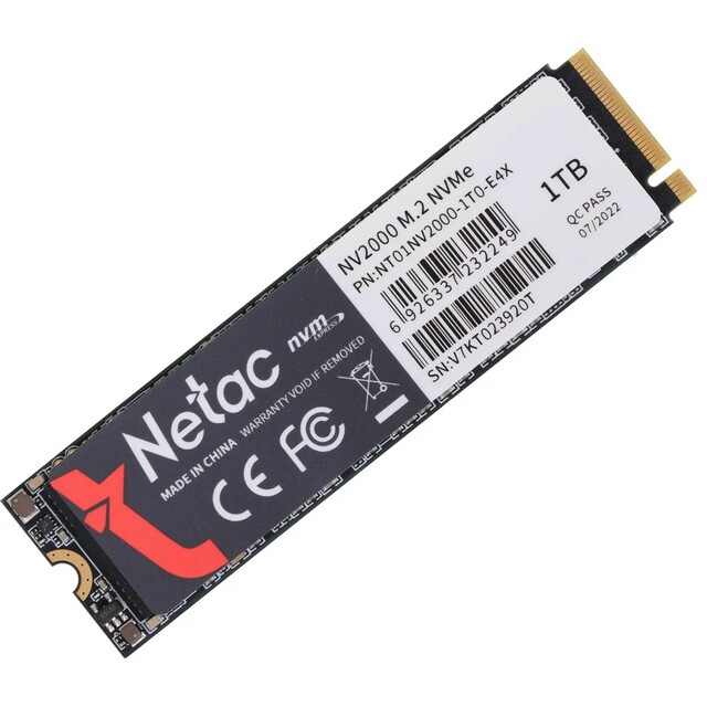 Накопитель SSD Netac PCI-E 3.1 x4 1Tb NT01NV2000-1T0-E4X
