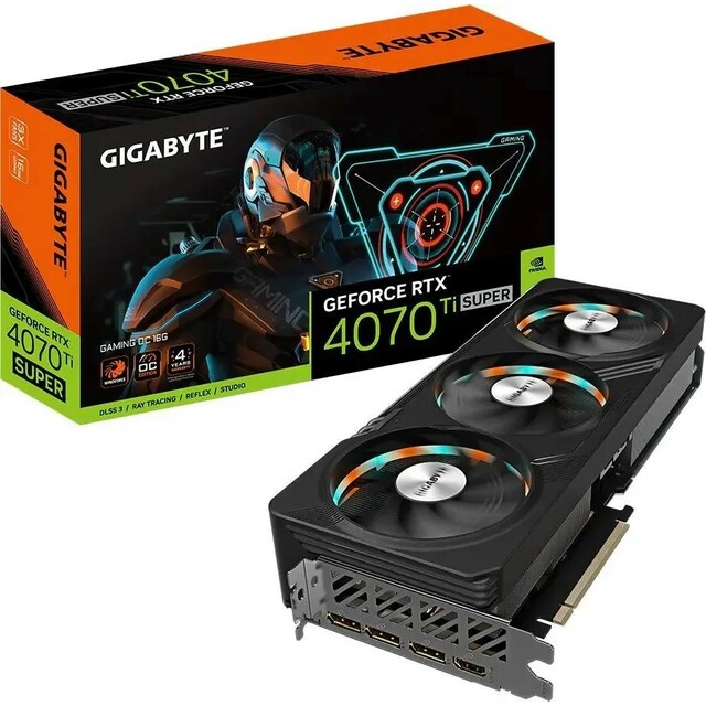 Видеокарта Gigabyte GeForce RTX 4070TI Super 16Gb (GV-N407TSGAMING OC-16GD)  