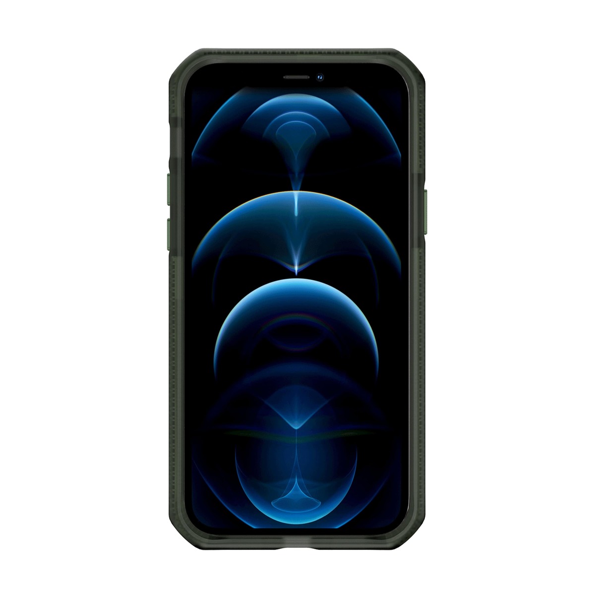 Чехол-накладка iTskins Supreme Frost для смартфона iPhone 12 / 12 Pro (Цвет: Black / Green)