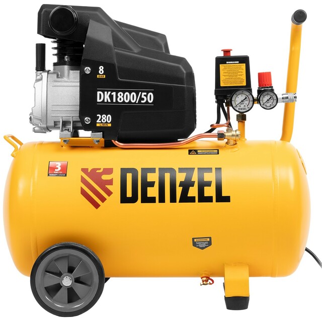 Компрессор поршневой Denzel DK1800/50 (Цвет: Yellow)