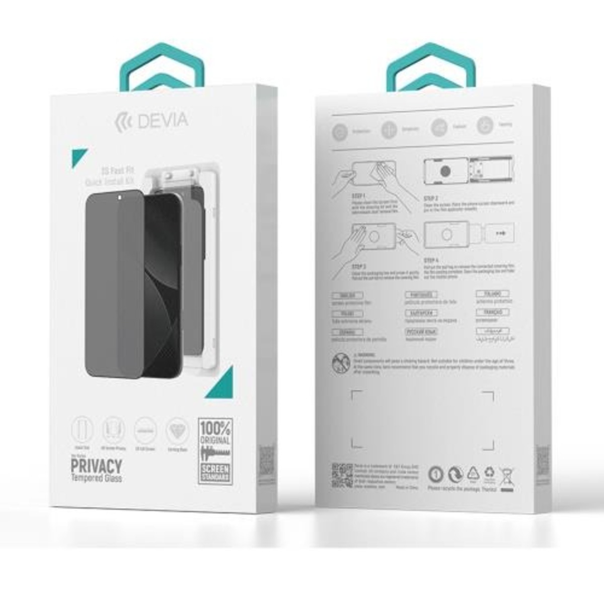 Защитное стекло Devia Van Series Full Screen Privacy Tempered Glass для iPhone 17 Air (Цвет: Black)