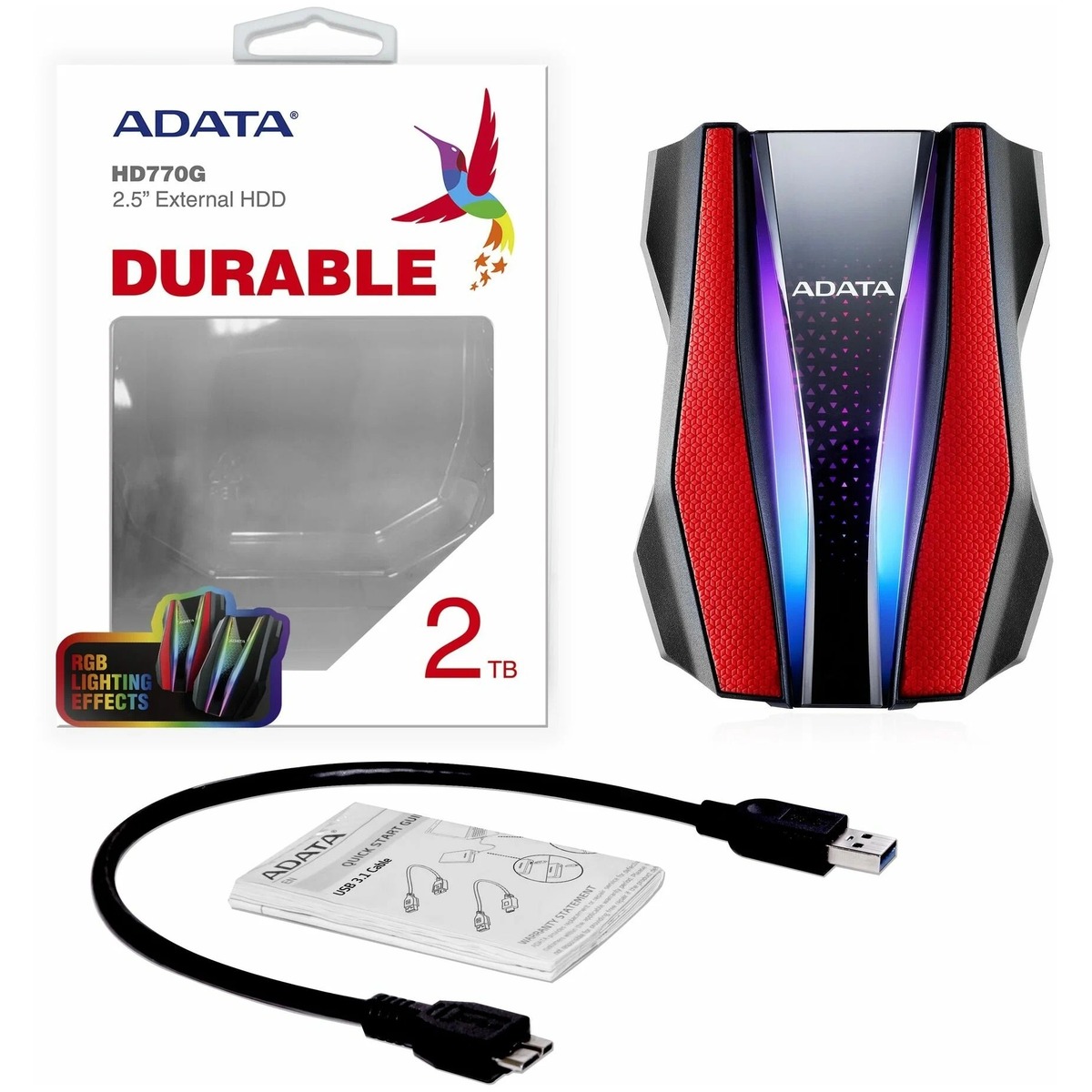 Жесткий диск A-Data 2Tb AHD770G-2TU32G1-CRD (Цвет: Red)