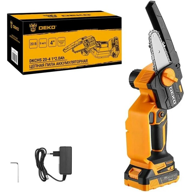 Электрическая цепная пила Deko DKCHS 20-4 (Цвет: Orange / Black)