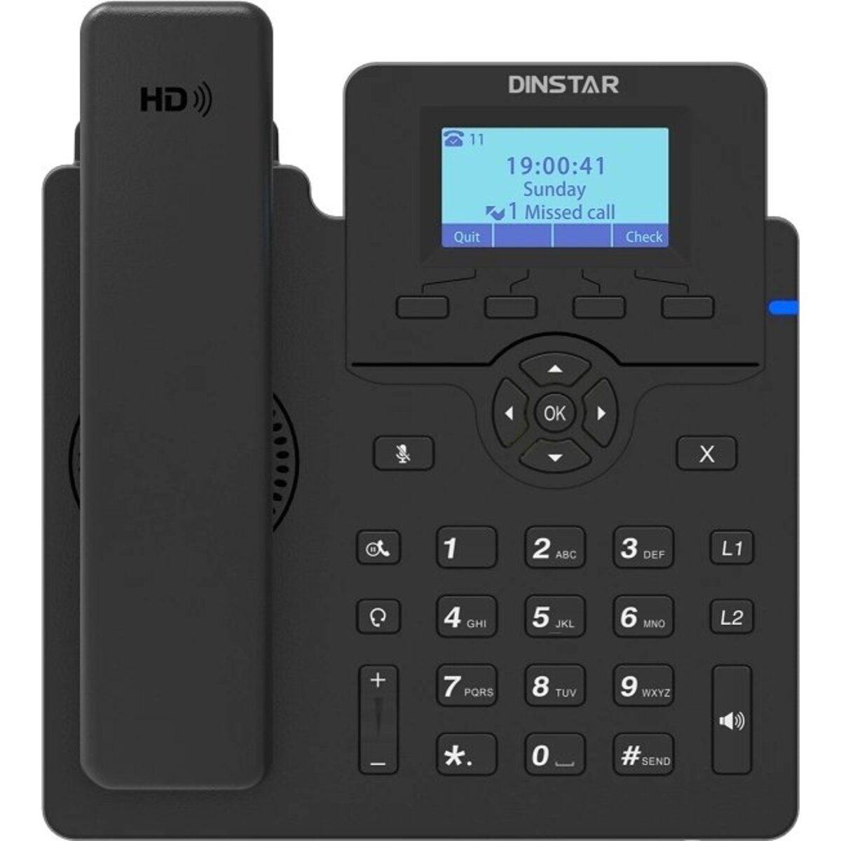 Телефон IP Dinstar C60GP, черный