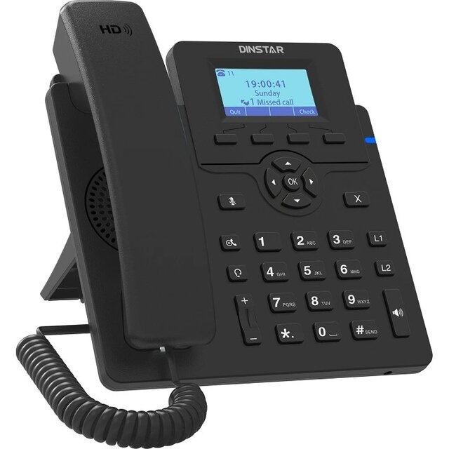 Телефон IP Dinstar C60GP, черный