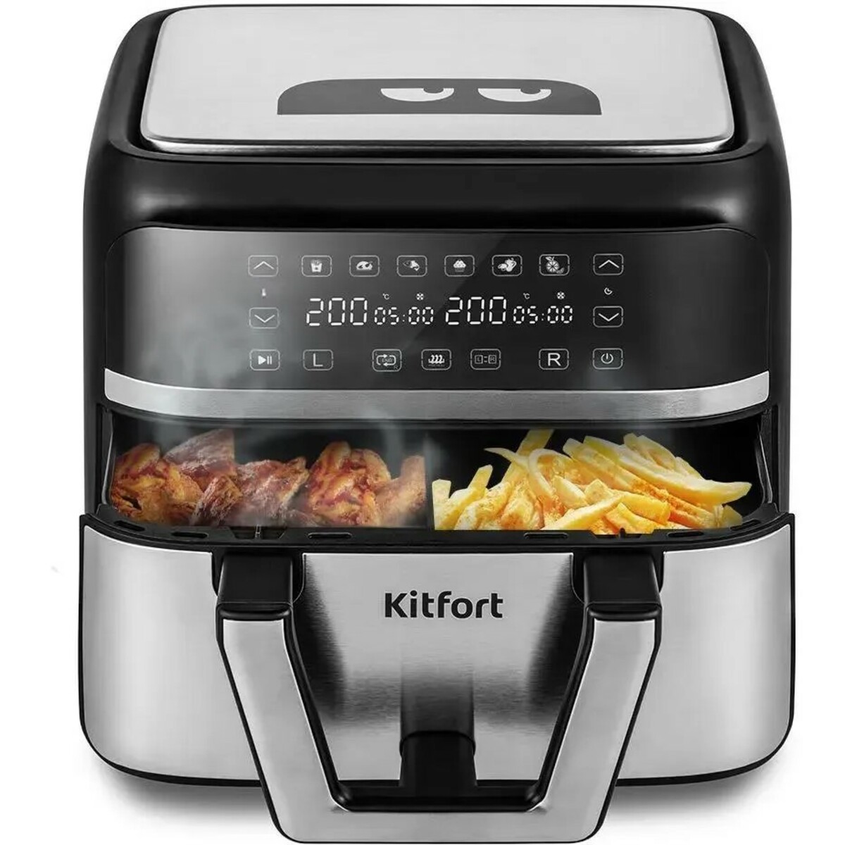 Аэрогриль Kitfort КТ-2247 (Цвет: Black / Silver)