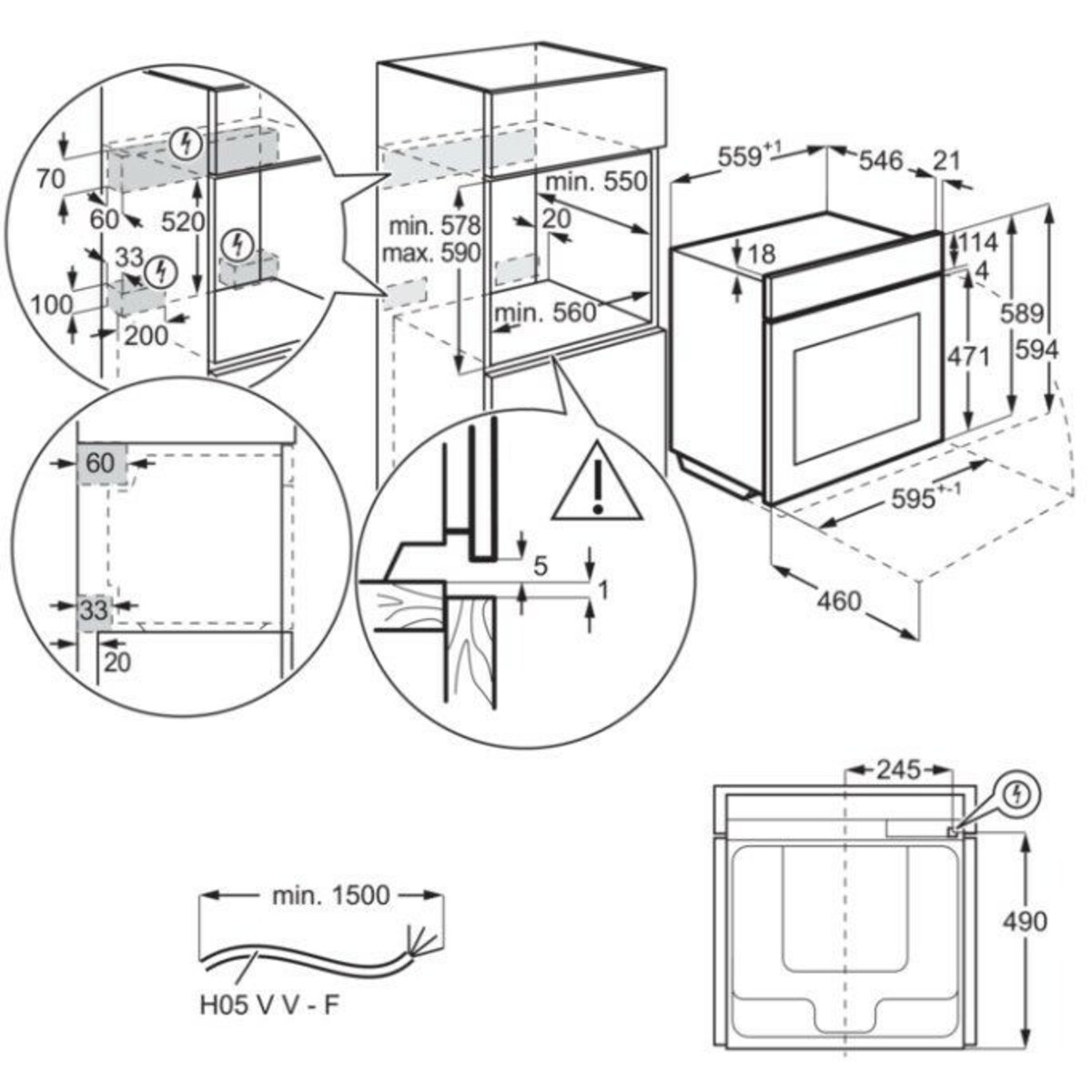 Духовой шкаф Electrolux KOEBP39Z, черный