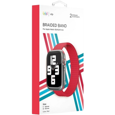 Ремешок нейлоновый плетеный VLP Braided Band для Apple Watch 38/40/41 mm (S/M 2шт) (Цвет: Red)