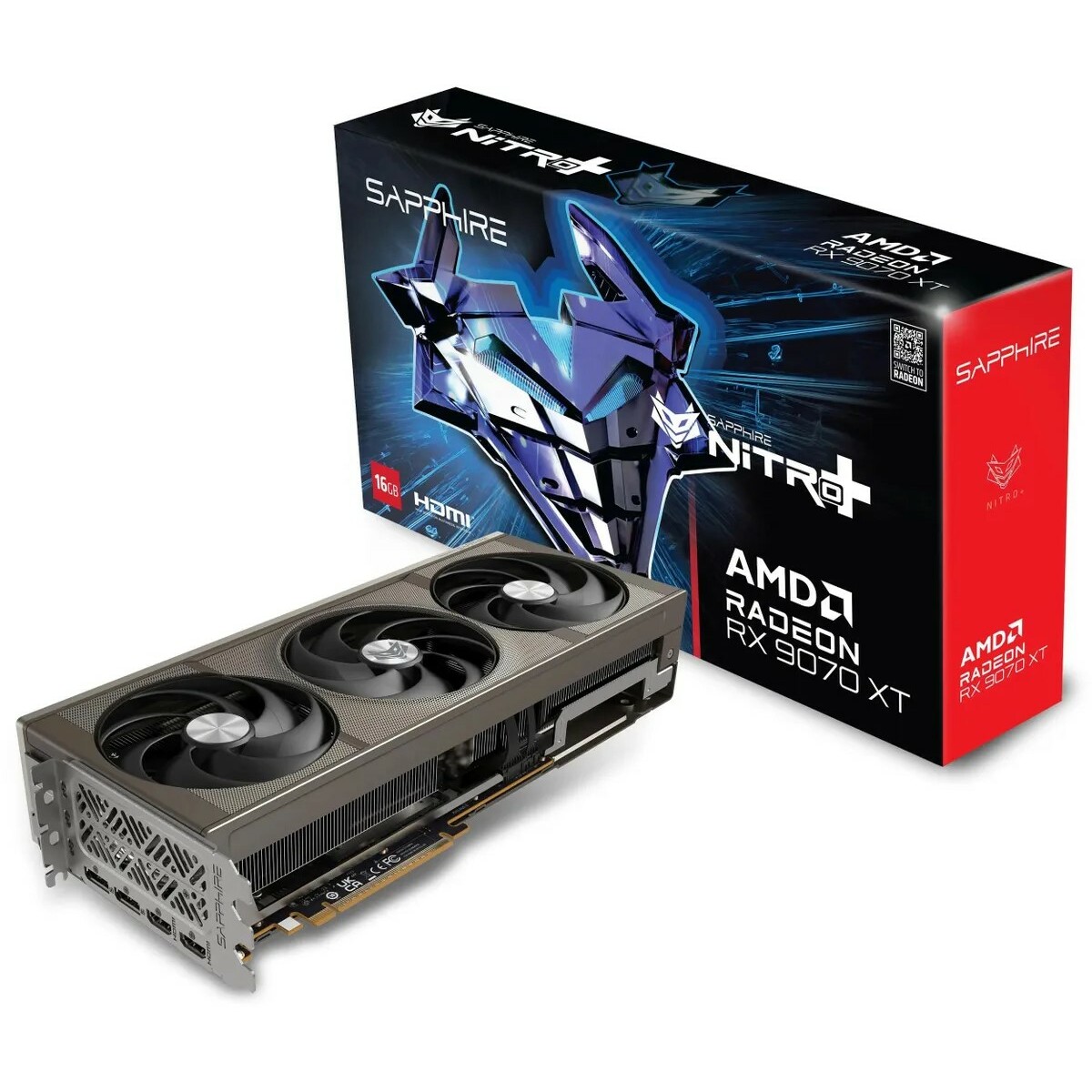 Видеокарта Sapphire Radeon RX 9070XT Nitro+ OC 16Gb (11348-01-20G)