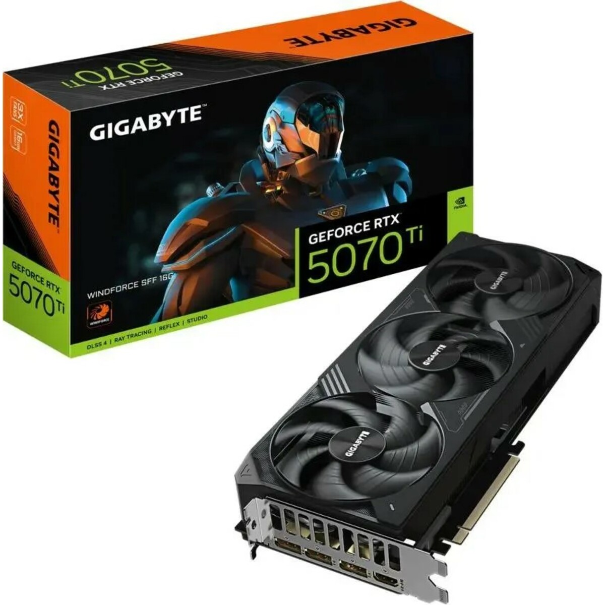Видеокарта GIGABYTE GeForce RTX 5070 Ti WINDFORCE SFF 16G (GV-N507TWF3-16GD 1.0)