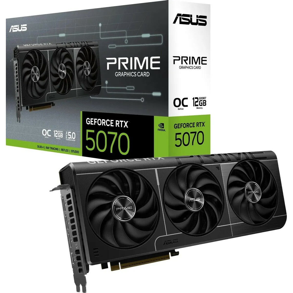 Видеокарта ASUS GeForce RTX 5070 Prime OC 12Gb (PRIME-RTX5070-O12G)