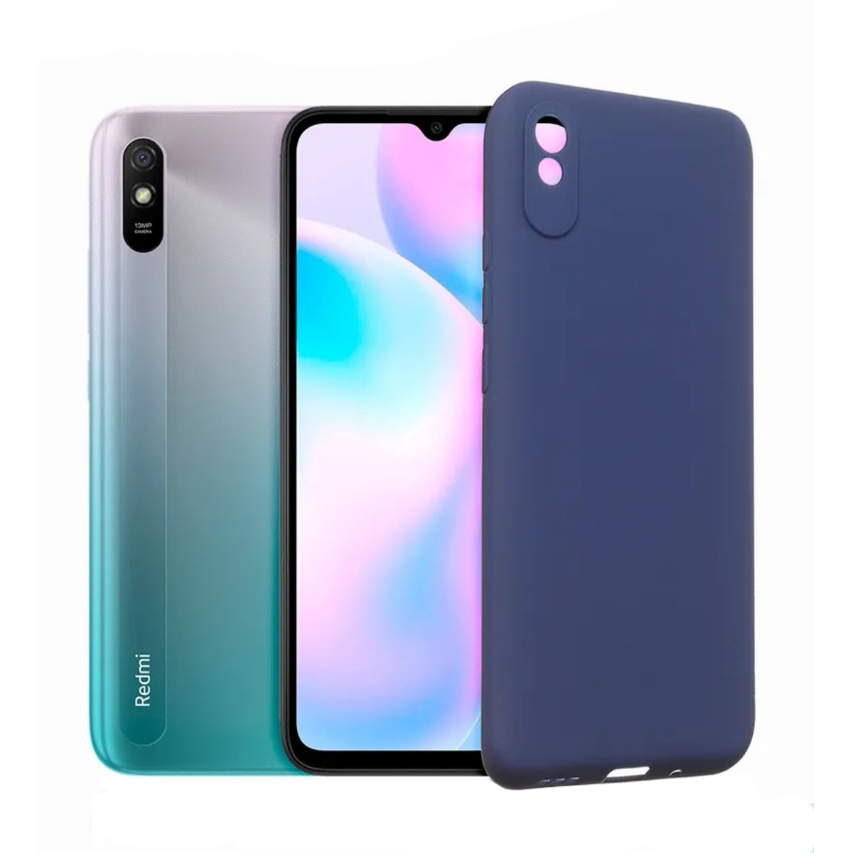 Чехол-накладка Borasco MicroFiber Case для смартфона Xiaomi Redmi 9A (Цвет: Blue)