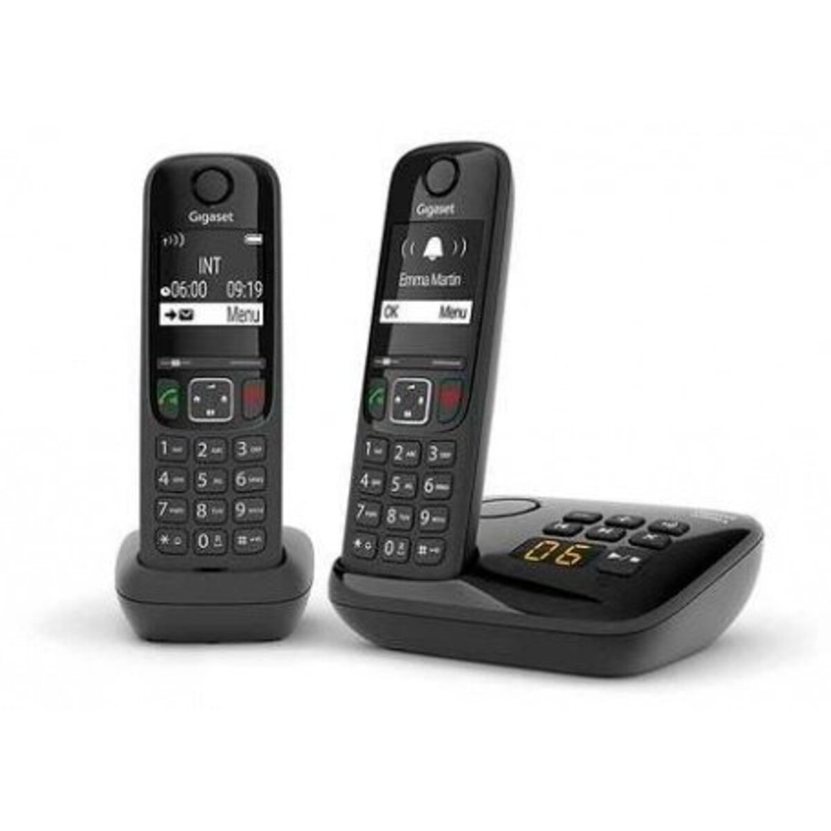 Радиотелефон Dect Gigaset AS690A DUO, черный