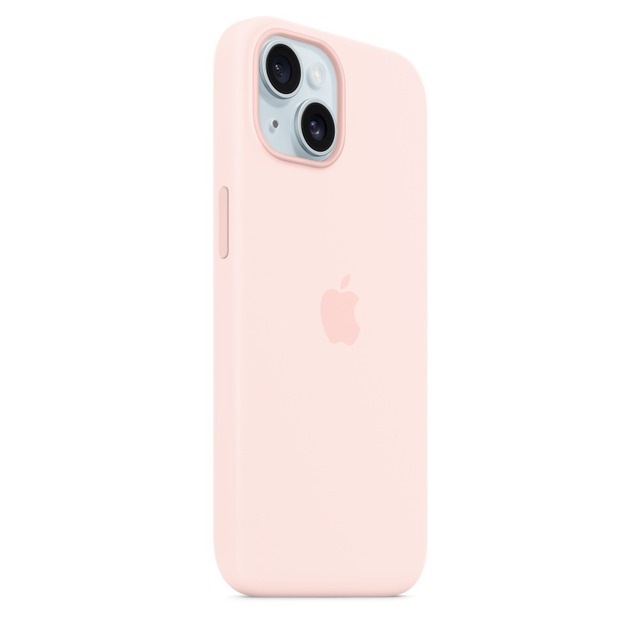 Чехол-накладка Apple Silicone Case with MagSafe для смартфона Apple iPhone 15 (Цвет: Light Pink)