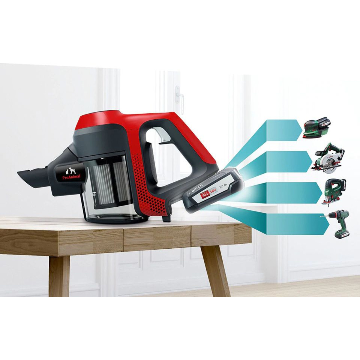Пылесос ручной Bosch BCS61PET (Цвет: Red)
