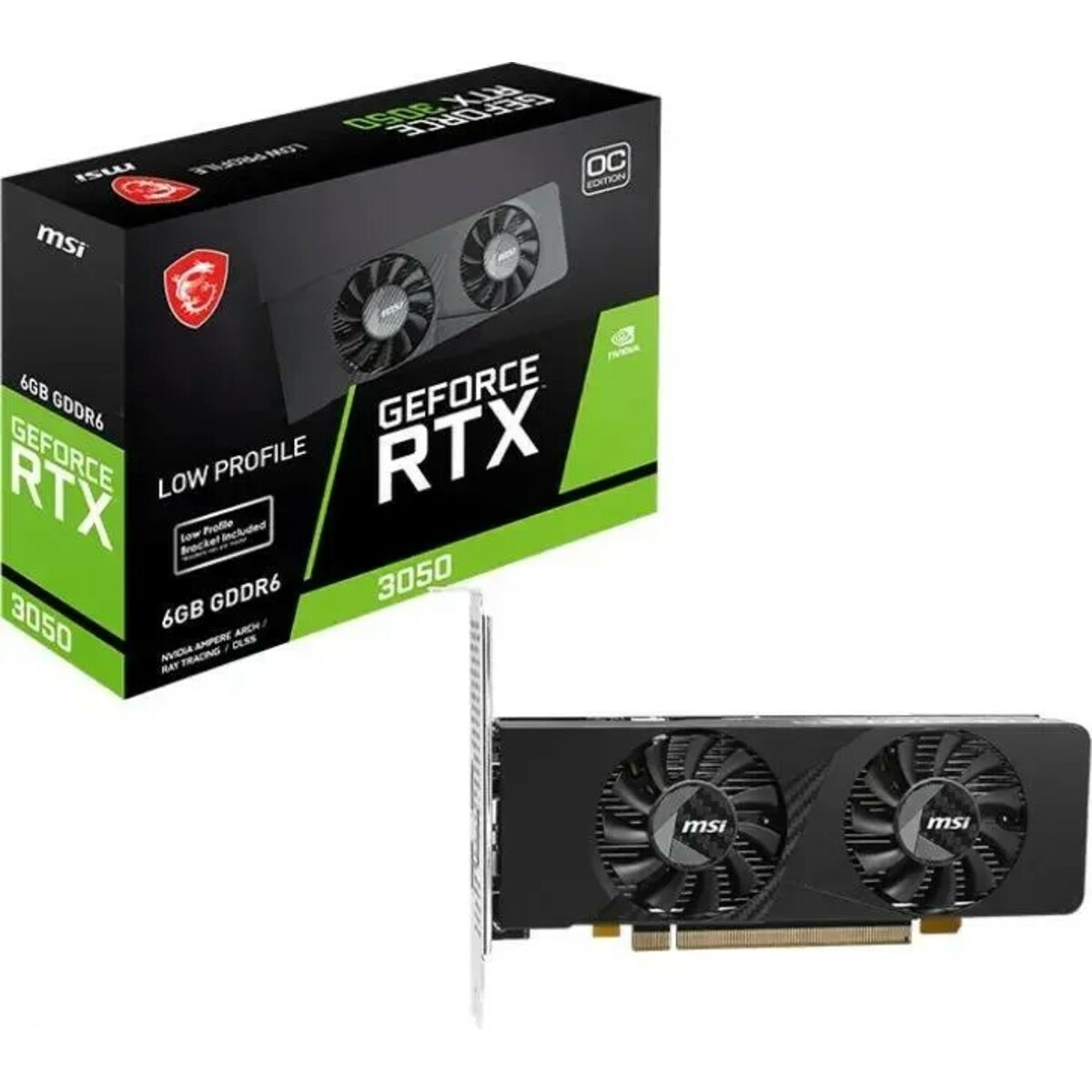 Видеокарта MSI GeForce RTX 3050 LOW PROFILE OC 6Gb 