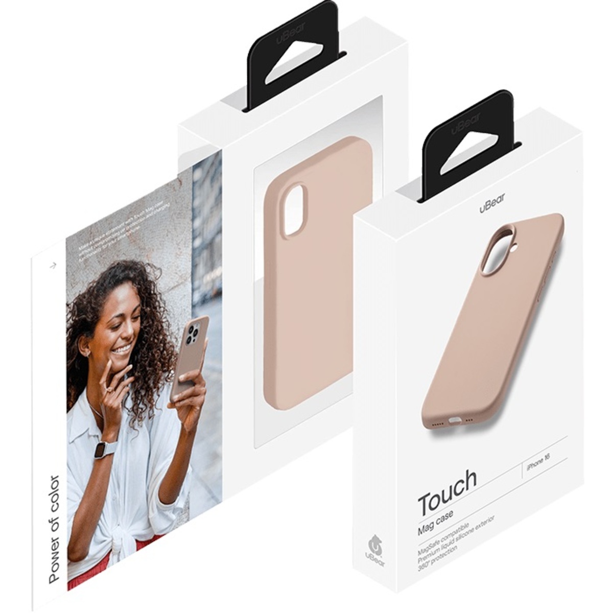 Чехол-накладка uBear Touch Mag Case для смартфона Apple iPhone 16 (Цвет: Latte)