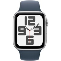 Умные часы Apple Watch SE (2023) 44mm Aluminum Case with Sport Band S/M (Цвет: Silver/Blue)