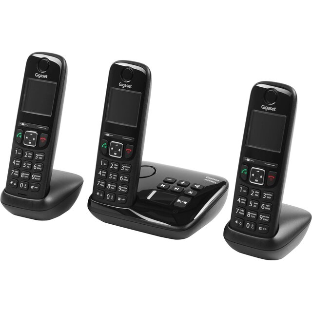 Радиотелефон Dect Gigaset AS690A Trio, черный