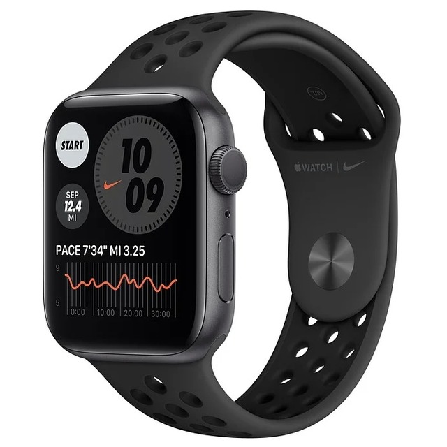 Умные часы Apple Watch Series 6 GPS 44mm Aluminum Case with Nike Sport Band (Цвет: Anthracite / Black)