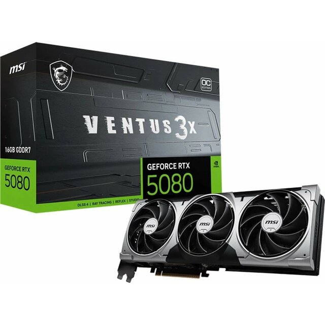 Видеокарта MSI GeForce RTX 5080 VENTUS 3X OC 16Gb Видеокарта MSI GeForce RTX 5080 VENTUS 3X OC 16Gb