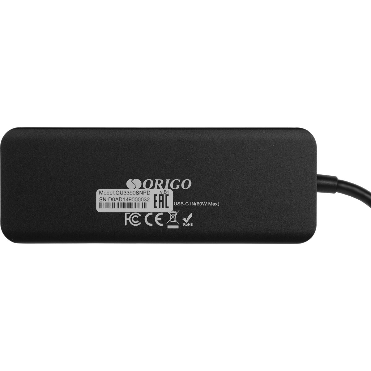 Разветвитель USB 3.0 Origo OU3390SNPD, черный