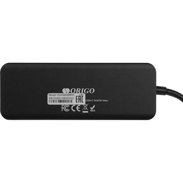 Разветвитель USB 3.0 Origo OU3390SNPD, черный Разветвитель USB 3.0 Origo OU3390SNPD, черный
