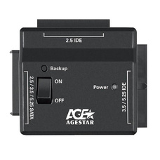 Адаптер-переходник для HDD AgeStar FUBCP2 IDE SATA пластик черный 2.5 3.5 5.25