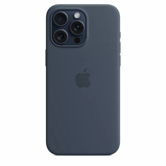 Чехол-накладка Apple Silicone Case with MagSafe для смартфона Apple iPhone 15 Pro Max (Цвет: Storm Blue)