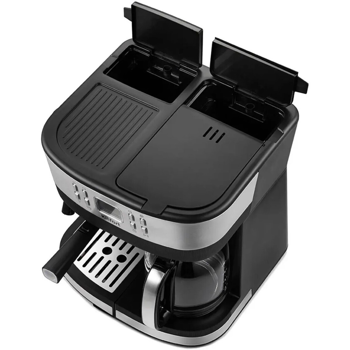 Кофеварка рожковая Kitfort КТ-771 (Цвет: Inox/Black)