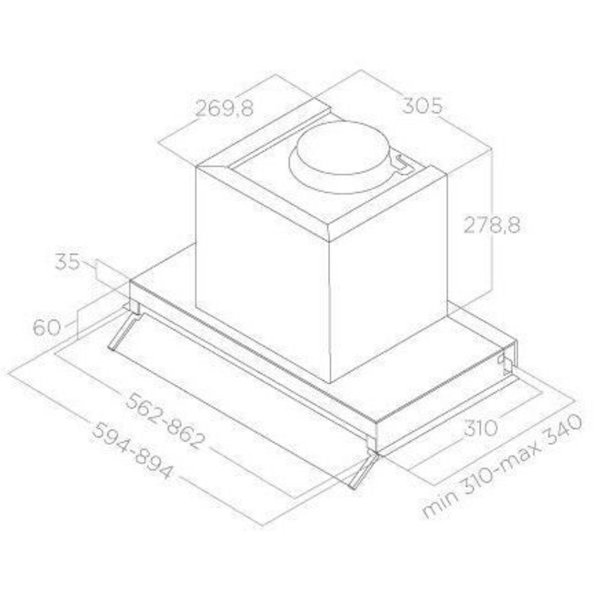 Вытяжка встраиваемая Elica Boxin IX/A/60 (Цвет: Inox)