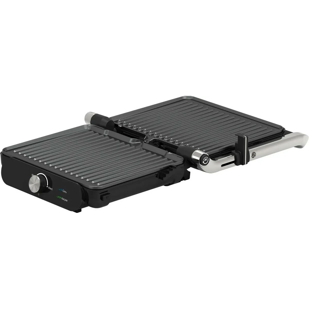 Электрогриль Hyundai HYG-3041 (Цвет: Black / Silver)