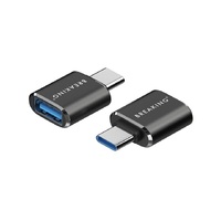 Адаптер Breaking USB-A(F) to USB-C(M)  (Цвет: Black)