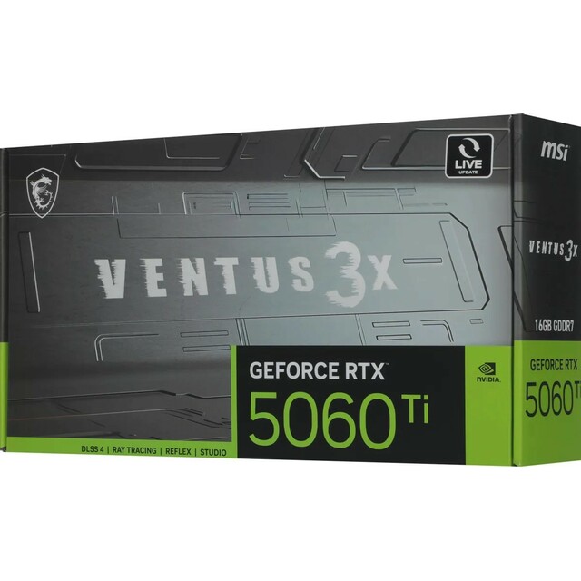 Видеокарта MSI GeForce RTX 5060TI VENTUS 3X 16Gb