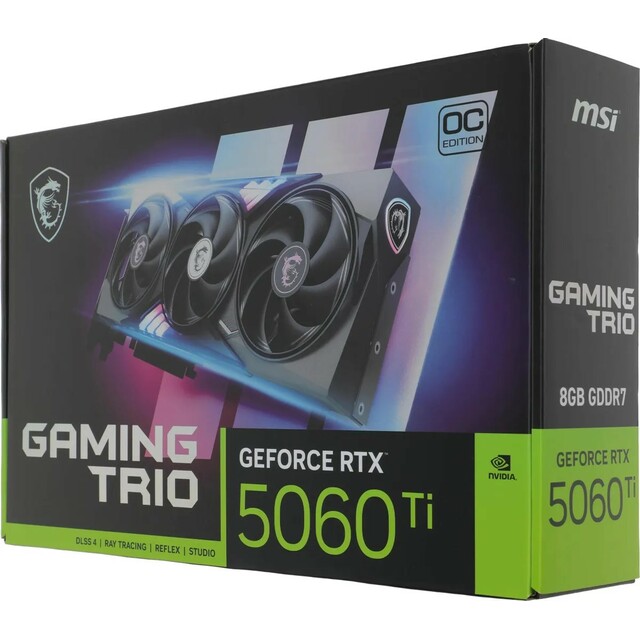 Видеокарта MSI GeForce RTX 5060TI GAMING TRIO OC 8Gb Видеокарта MSI GeForce RTX 5060TI GAMING TRIO OC 8Gb