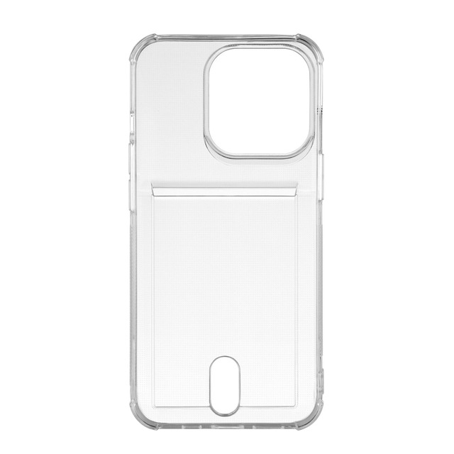 Чехол-накладка Rocket Clear Plus с отделением для карты для смартфона Apple iPhone 14 Pro (Цвет: Crystal Clear)