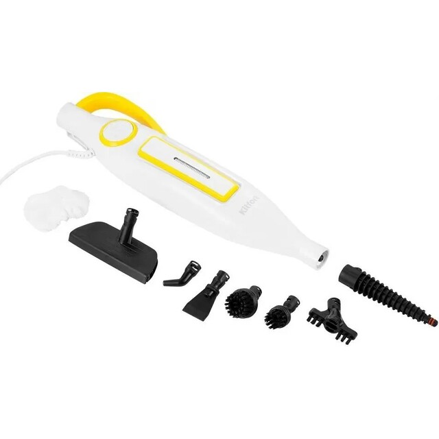 Швабра паровая Kitfort КТ-1097 (Цвет: White / Yellow)