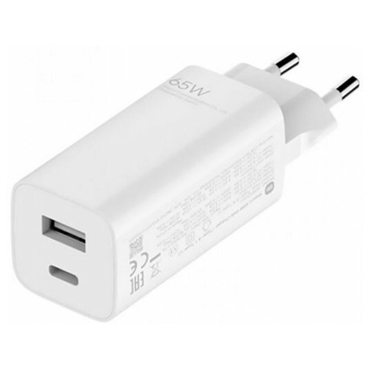 Устройство зарядное сетевое Xiaomi 65W GaN Charger (Type-A + Type-C), белый