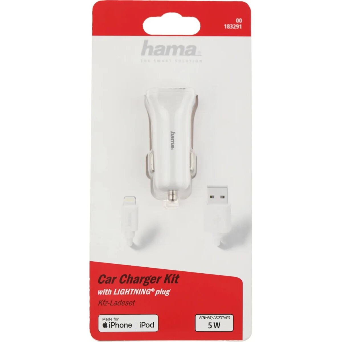 АЗУ Hama H-183291, белый 