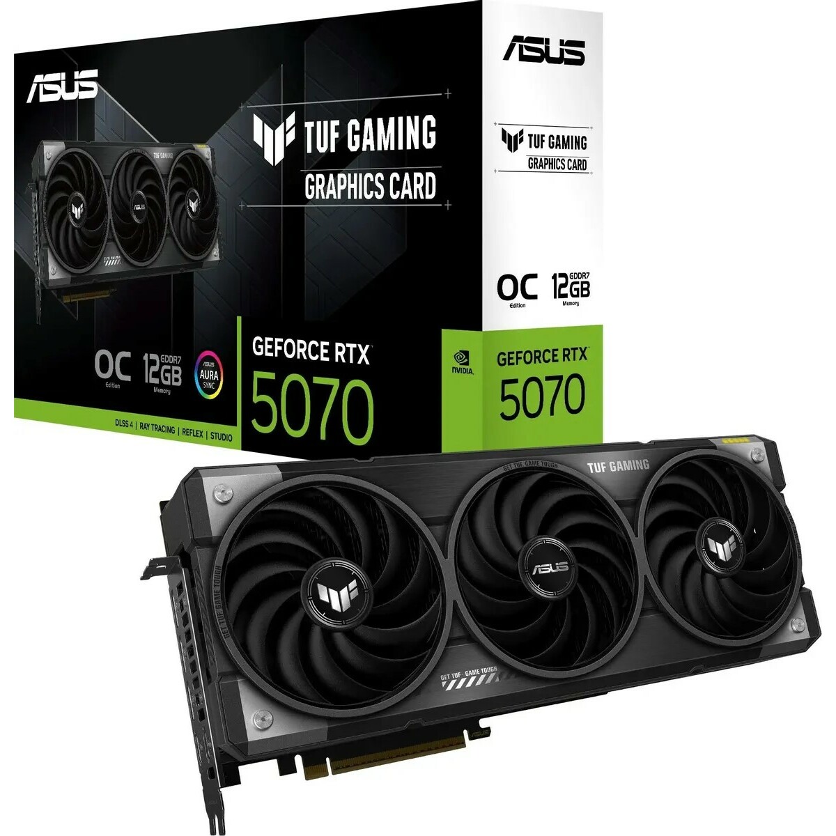 Видеокарта ASUS GeForce RTX 5070 TUF Gaming OC 12Gb (TUF-RTX5070-O12G-GAMING)