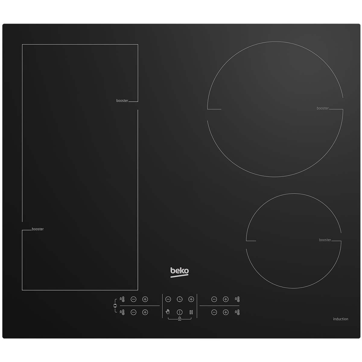 Индукционная варочная панель Beko BHI6420KFBB, черный