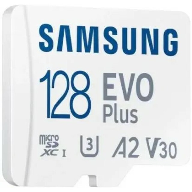 Карта памяти microSDXC Samsung EVO Plus MB-MC128SA + adapter 128Gb, белый