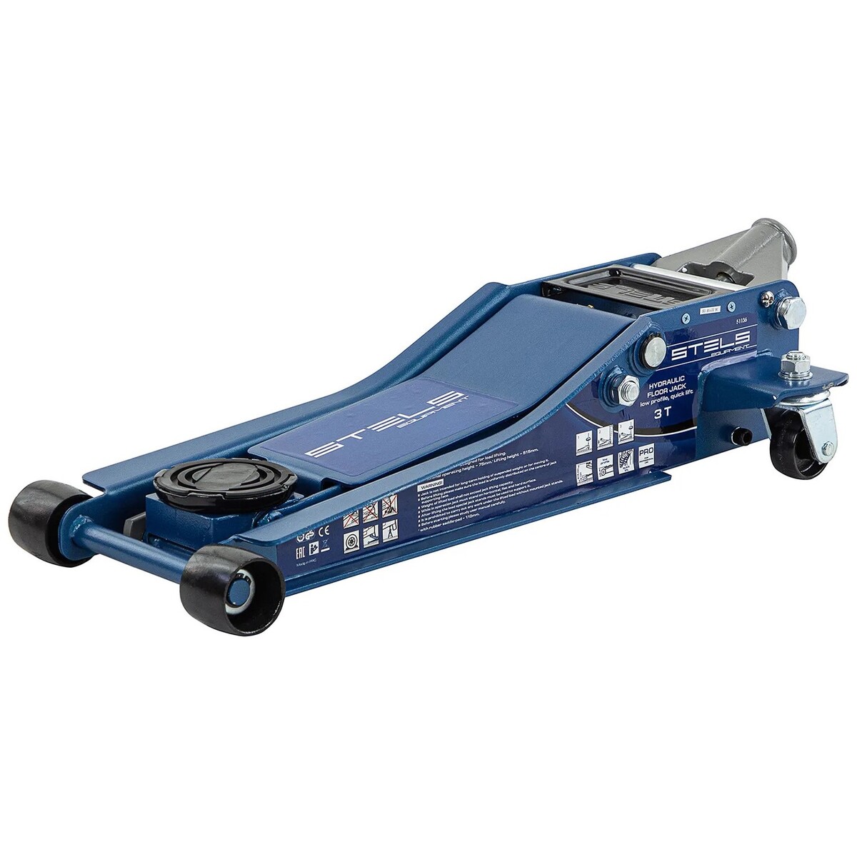 Домкрат гидравлический подкатной Stels Equpment 51136 (Цвет: Blue)