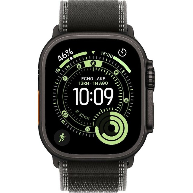 Умные часы Apple Watch Ultra 3 49mm Titanium Case with Trail Loop M/L, черный