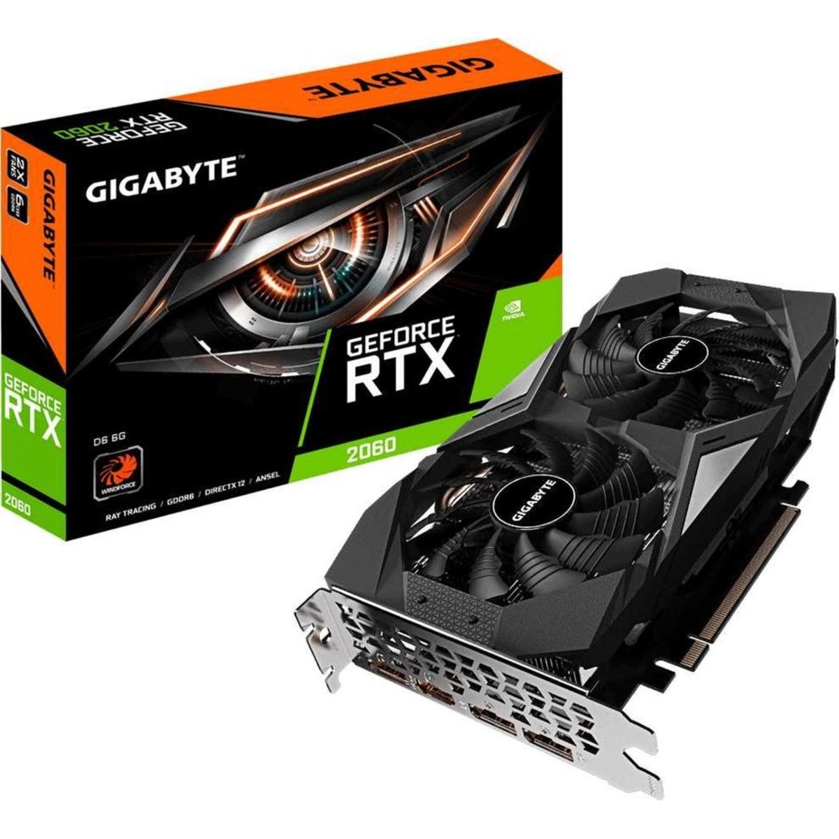 Видеокарта GIGABYTE GeForce RTX 2060 1680MHz PCI-E 3.0 6144MB 14000MHz 192 bit HDMI 3xDisplayPort HDCP