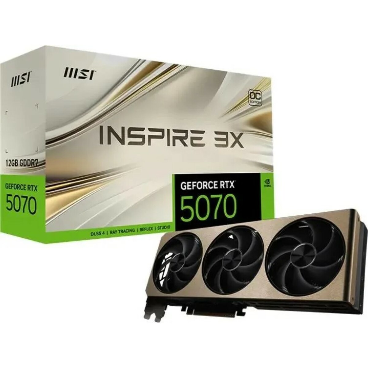 Видеокарта MSI GeForce RTX 5070 INSPIRE 3X OC 12Gb 