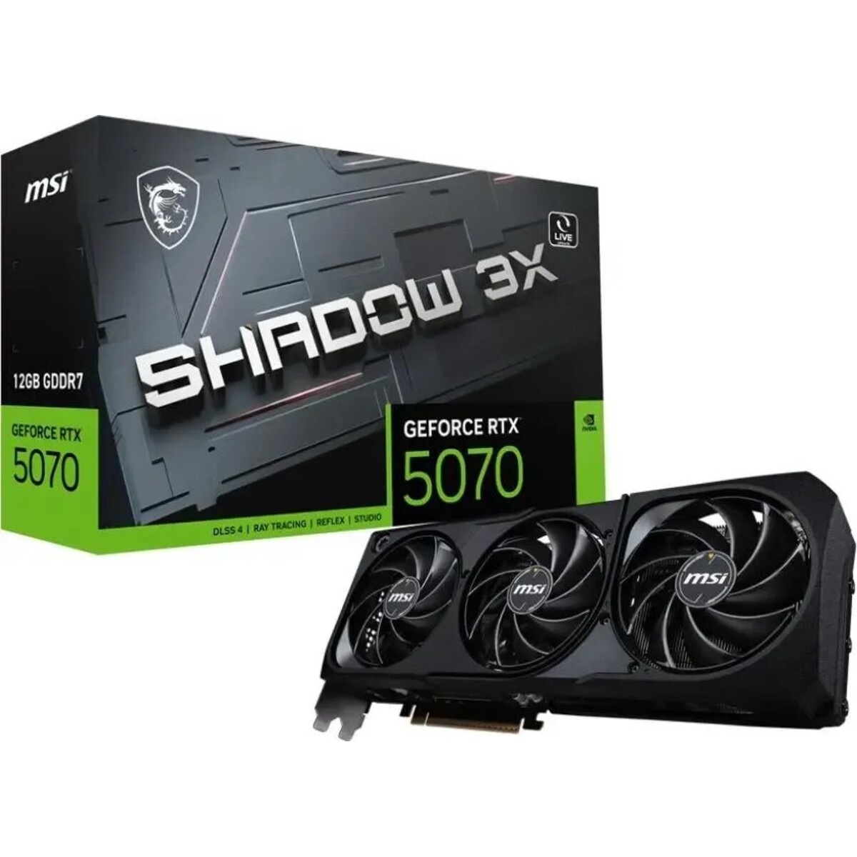 Видеокарта MSI GeForce RTX 5070 SHADOW 3X 12Gb 